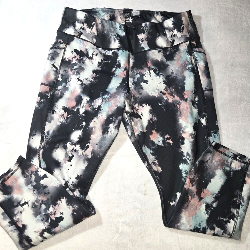 Womens Leg End Leggings Size 2X Active Wear Yoga Workout Pockets Inseam 24